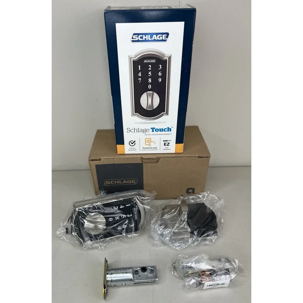 Schlage Touch BE375 V CAM 619 Keyless Entry Deadbolt Door Lock Satin Nickel